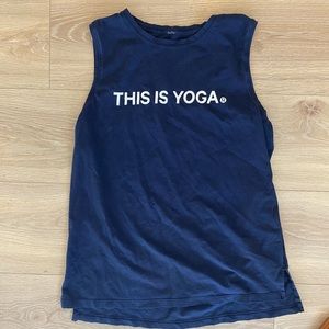 Lululemon Yoga tank Navy. Size 6